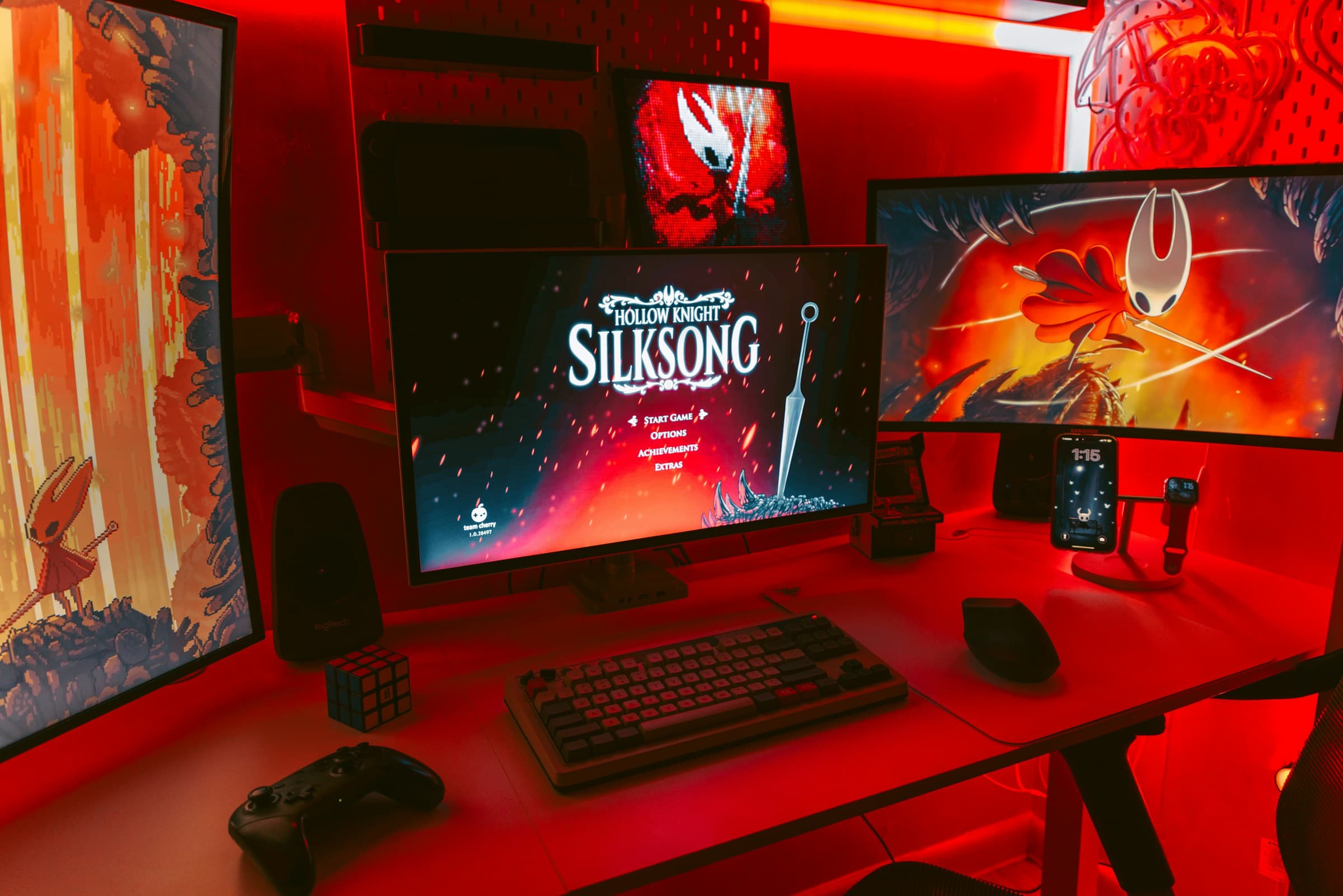 Captura de Hollow Knight corriendo en PS5 a 4K con HDR, mostrando Hallownest en next-gen