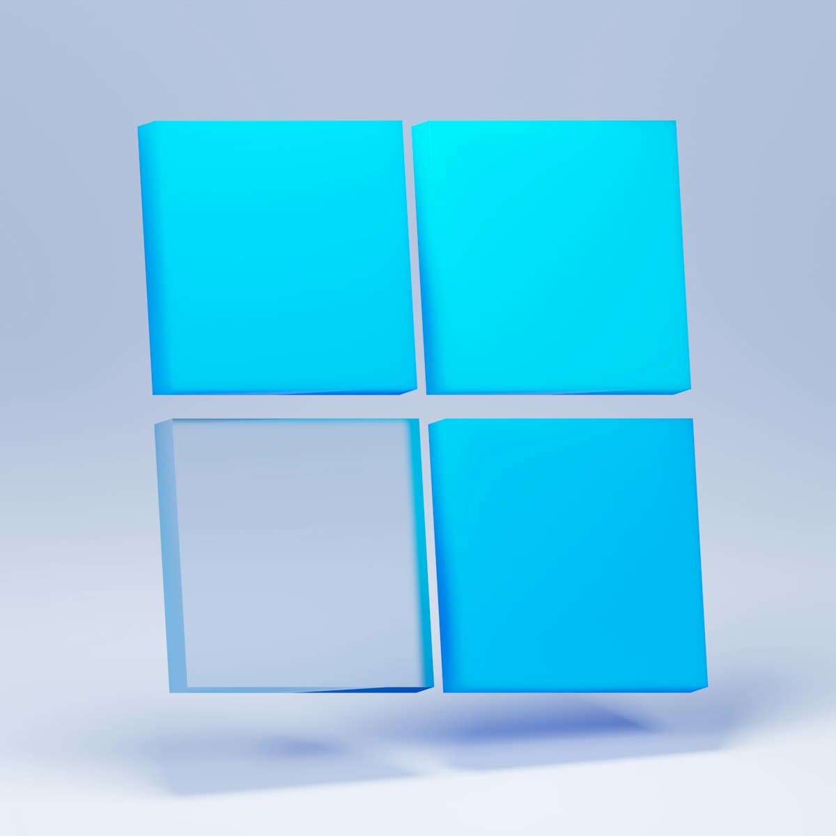 Microsoft logo illuminated representing the Copilot crisis and the company's AI strategy