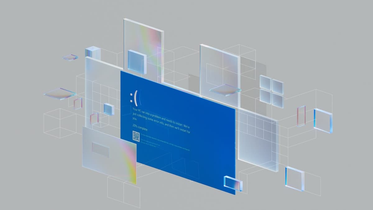 Blue Screen of Death (BSOD) showing Windows error on computer monitor